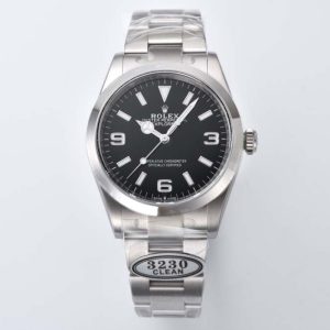 Explorer I 124270 36mm SS/SS Clean 1:1 Best Edition 904L Steel Black Dial VR3230