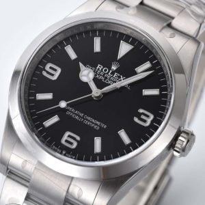 Explorer I 124270 36mm SS/SS Clean 1:1 Best Edition 904L Steel Black Dial VR3230