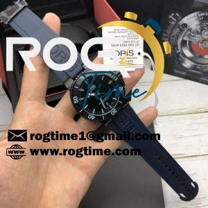 Original Factory ORIS Aquis Blue/Black Rubber Swiss Movement