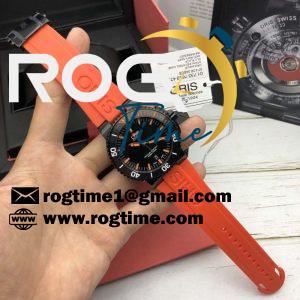 Original Factory ORIS Aquis Orange/Black Rubber Swiss Movement