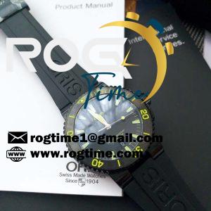 Original Factory ORIS Aquis Yellow/Black Rubber Swiss Movement