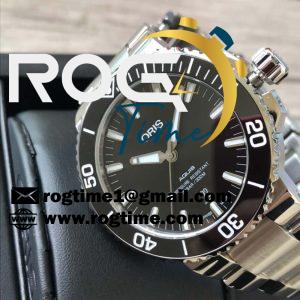 Original Factory ORIS Aquis White/Black Rubber Swiss Movement