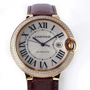 Cartier – Balon Bleu De Cartier 42mm Dia YG/LE White Dial AF A2824