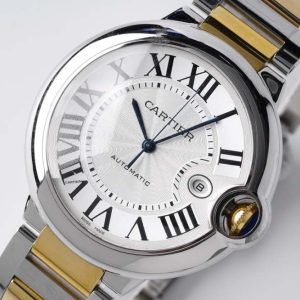 Cartier – Balon Bleu De Cartier 42mm YG/SS White Dial AF A2824