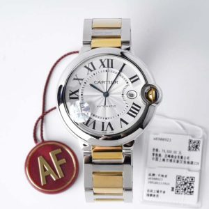 Cartier – Balon Bleu De Cartier 42mm YG/SS White Dial AF A2824