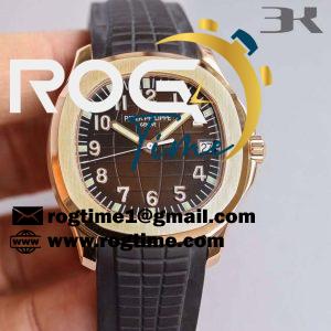 Aquanaut 5167 RG 3KF Best Edition Brown Dial on Brown Rubber Strap A324 Super Clone V2